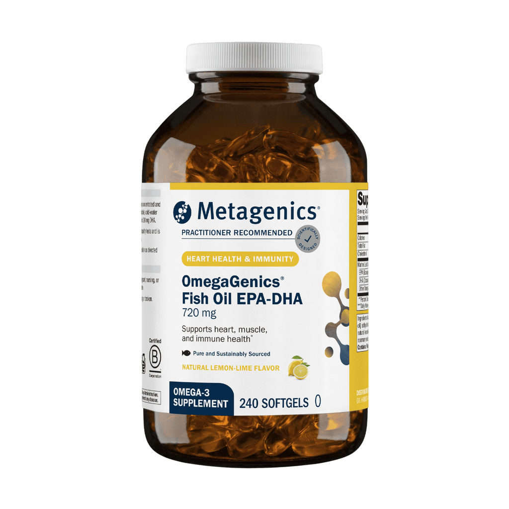 OmegaGenics® Fish Oil EPA-DHA 720 Default Category Metagenics 240 Softgels 