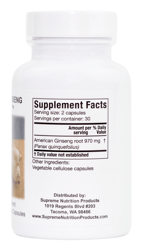 American Ginseng Supreme 60 Capsules Healthy Habits Living