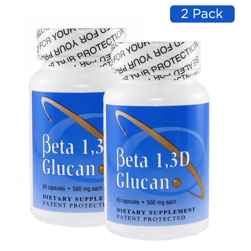 Beta 1, 3-D Glucan - 500mg Default Category Transfer Point 60 Capsules (Pack of 2) 