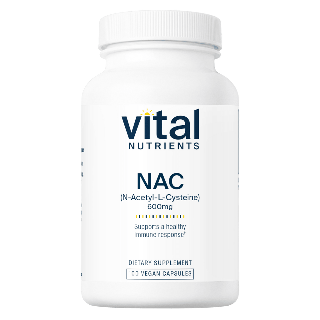 NAC (N-Acetyl-L-Cysteine) 600mg Default Category Vital Nutrients 100 Capsules 