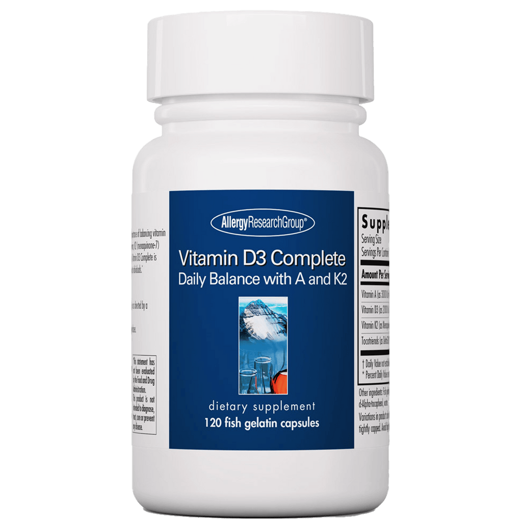 Vitamin D3 Complete Default Category Allergy Research Group 120 Gelatin Capsules 