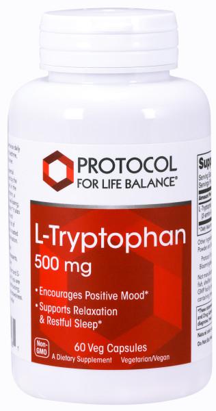 L-Tryptophan 500 mg Default Category Protocol for Life Balance 60 Veg Capsules 